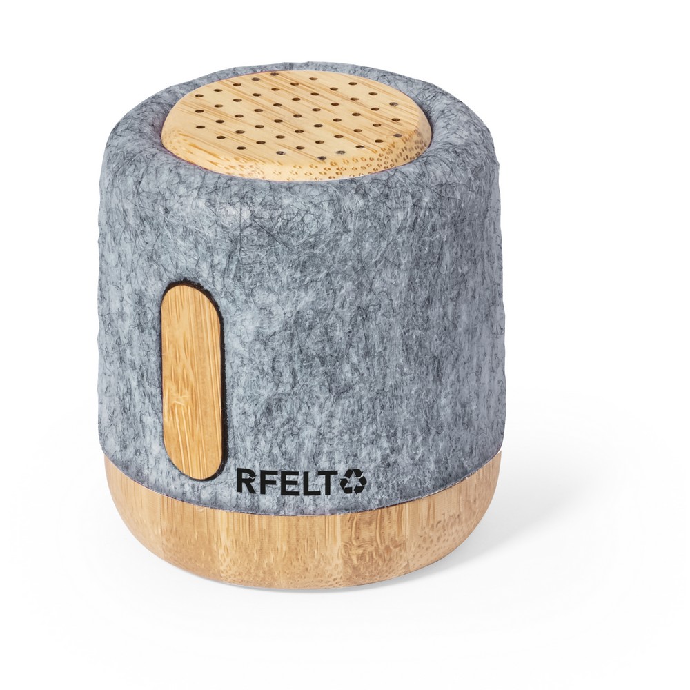 Enceinte sans fil feutre RPET et bambou 3W
