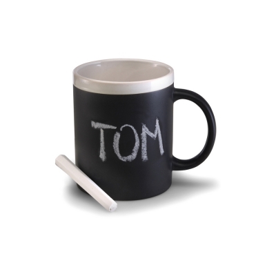 Mug 300 ml avec panneau noir pour dessin et craie