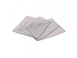 Lot de 100 pochettes souples horizontales 3 perforations 86x54mm