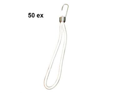 50 tendeurs crochet blanc 135mm 