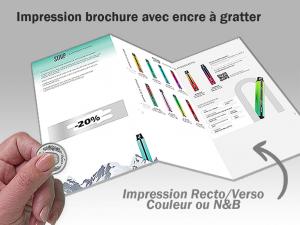 Impression brochure promotionnelle avec encre a gratter