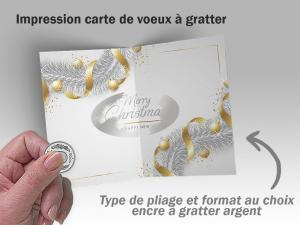 Impression carte de voeux  gratter personnalise