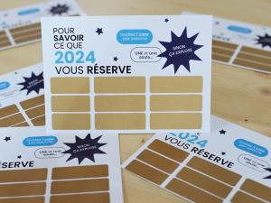 Impression flyer encre  gratter dore personnalis