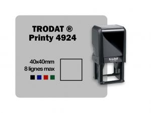 Tampon personnalis carr 40x40mm Trodat Printy 4924