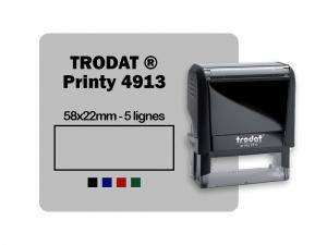Tampon personnalis rectangulaire 58x22mm Trodat Printy 4913