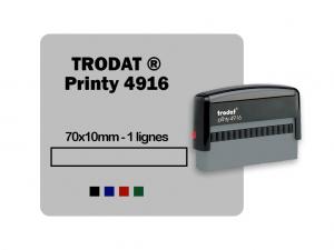 Tampon personnalis rectangulaire 70x10mm Trodat Printy 4916