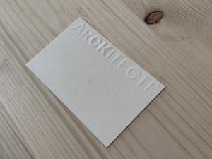 carte de visite avec gaufrage