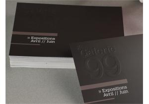 carte de visite noir mat gaufrage relief recto  personnalisé leman print imprimerie du leman