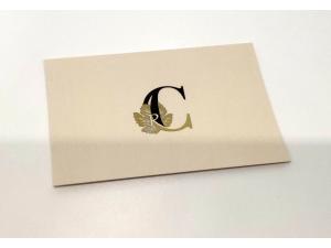 Carte de visite imprim� avec pelliculage mat et dorure or foil