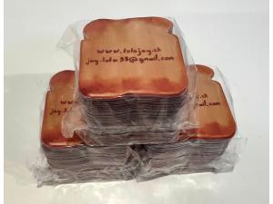 Cartes de visite imprim�es avec d�coupe � la forme pour Atelier Sanguine � Geneva
