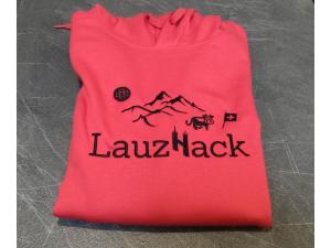 Sweat avec broderie face avant et dos logo entreprise mod�le Kariban K4041 pour LauzHack � Lausanne